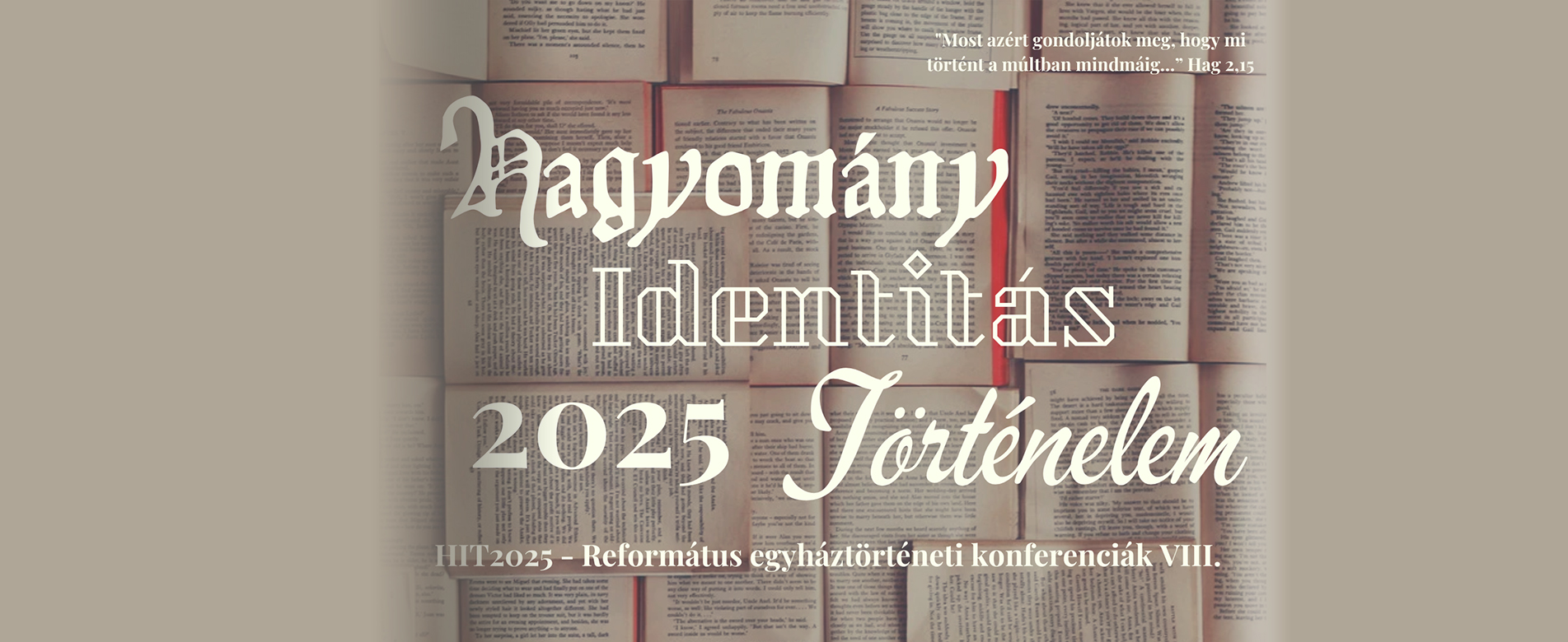 Meghívó HIT2025 egyház- és művelődéstörténeti tudományos konferenciára